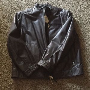 Jos. A. Bank Brown All Genuine Leather Coat